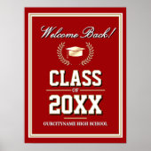 School Colors Class Reunion Welcome Poster (Voorkant)