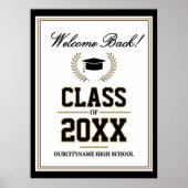 School Colors Class Reunion Welcome Poster (Voorkant)