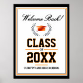School Colors Class Reunion Welcome Poster (Voorkant)