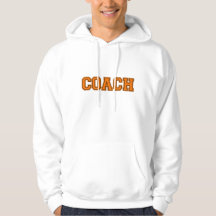 School Colors COACH Mannen Hoodie, Oranje Black