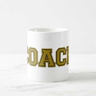 School Colors COACH-Mok, Black-Gold Koffiemok
