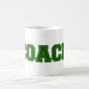 School Colors COACH-Mok, Green-Gold Koffiemok