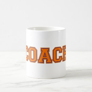School Colors COACH-Mok, Oranje-blauw Koffiemok