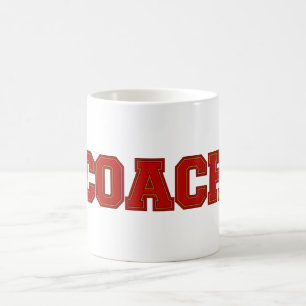 School Colors COACH-Mok, Red-Gold Koffiemok
