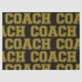 School Colors COACH Varsity Letters-Black-Gold Tissuepapier