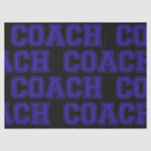 School Colors COACH Varsity Letters-Blue-Black