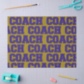 School Colors COACH Varsity Letters-Blue-Gold Tissuepapier (Craft)