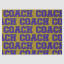 School Colors COACH Varsity Letters-Blue-Gold