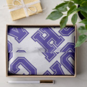 School Colors COACH Varsity Letters-Blue-White Tissuepapier (Geschenk)