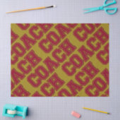 School Colors COACH Varsity Letters-Burgundy-Gold Tissuepapier (Craft)