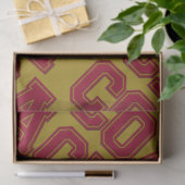 School Colors COACH Varsity Letters-Burgundy-Gold Tissuepapier (Geschenk)