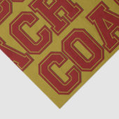 School Colors COACH Varsity Letters-Maroon-Gold Tissuepapier (Detail)