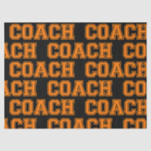School Colors COACH Varsity Letters Oranje Black