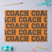 School Colors COACH Varsity Letters-Oranje-Brown Tissuepapier (Craft)