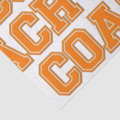 School Colors COACH Varsity Letters-Oranje-White Tissuepapier (Detail)
