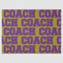 School Colors COACH Varsity Letters-Paars-Gold