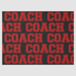 School Colors COACH Varsity Letters-Red en Black Tissuepapier