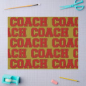 School Colors COACH Varsity Letters-Red en Gold Tissuepapier (Craft)