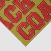 School Colors COACH Varsity Letters-Red en Gold Tissuepapier (Detail)