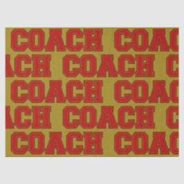 School Colors COACH Varsity Letters-Red en Gold Tissuepapier