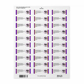 School Colors Paars en Gold Afstuderen Etiket (Full Sheet)