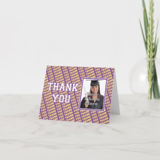 School Colors Thank You Note Bedankkaart (Voorkant)