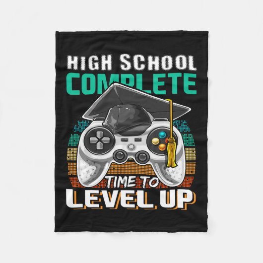 School Compleet Videogame Senior Afstuderen Gift Fleece Deken (Voorkant)