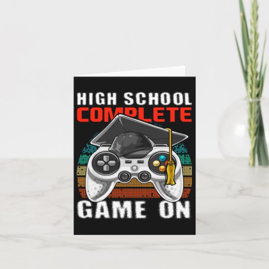 School Compleet Videogame Senior Afstuderen Gift Kaart (Voorkant)
