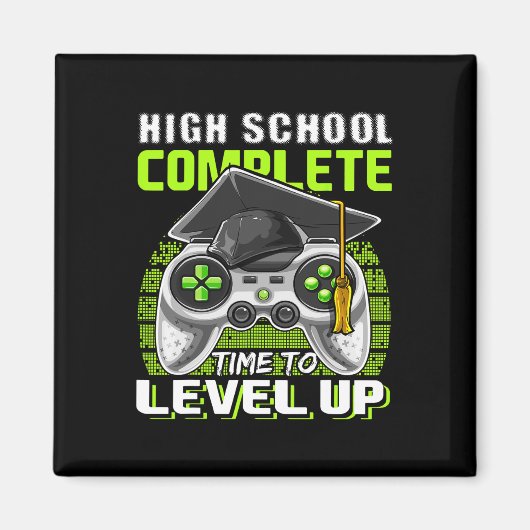 School Compleet Videogame Senior Afstuderen Gift Magneet (Voorkant)