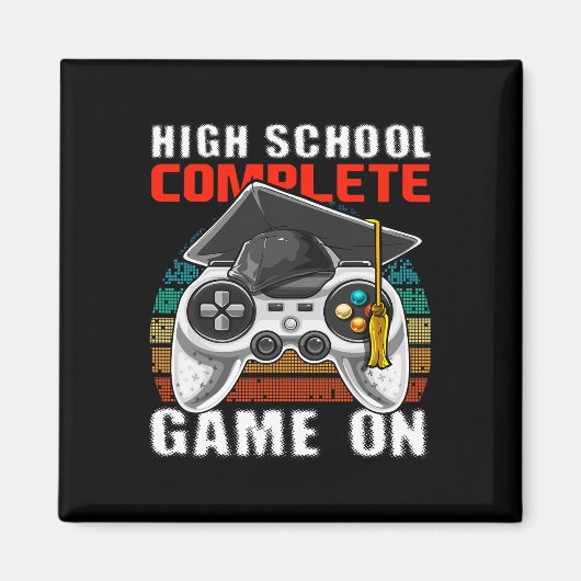 School Compleet Videogame Senior Afstuderen Gift Magneet (Voorkant)