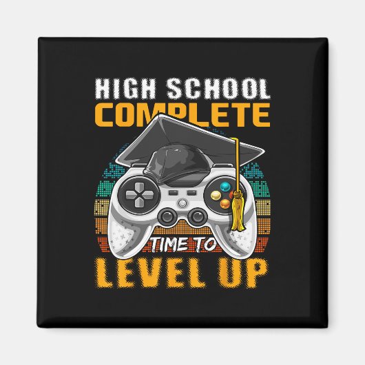 School Compleet Videogame Senior Afstuderen Gift Magneet (Voorkant)