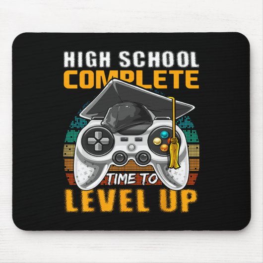 School Compleet Videogame Senior Afstuderen Gift Muismat (Voorkant)