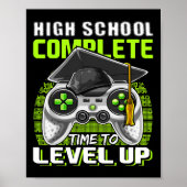 School Compleet Videogame Senior Afstuderen Gift Poster (Voorkant)