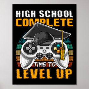 School Compleet Videogame Senior Afstuderen Gift Poster