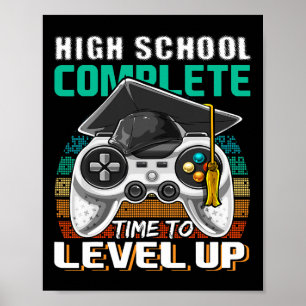 School Compleet Videogame Senior Afstuderen Gift Poster
