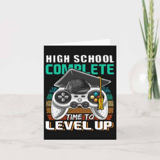 School Compleet Videospel Senior Afstudeercadeau  Kaart (Voorkant)