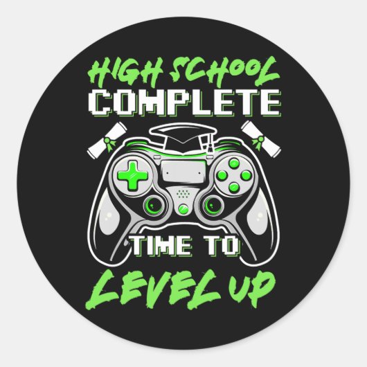 School Complete Gaming Apparel Gaming Shirt Grappi Ronde Sticker (Voorkant)