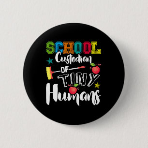 School Conciërge Van Kleine Mensen - Terug Naar Sc Ronde Button 5,7 Cm