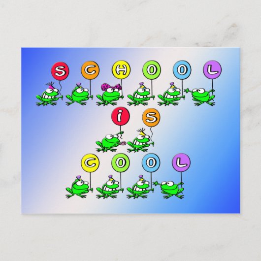 School Cool - Kikkers Briefkaart (Voorkant)