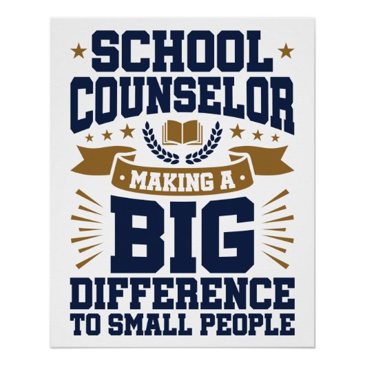 School Counsel maakt groot verschil kleine mensen Perfect Poster (Voorkant)