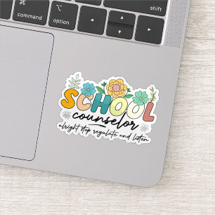 School Counselor Alright Stop Reguleren en luister Sticker
