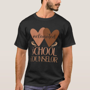 School Counselor Black History Maand Vrouwen Afrik T-shirt