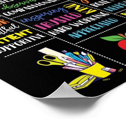 School Counselor Caring Dedicated Friend Devote Poster (Hoek)