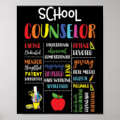 School Counselor Caring Dedicated Friend Devote Poster (Voorkant)