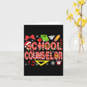 School Counselor Christmas Candy Canes Lover Funny Kaart (Gele Bloem)