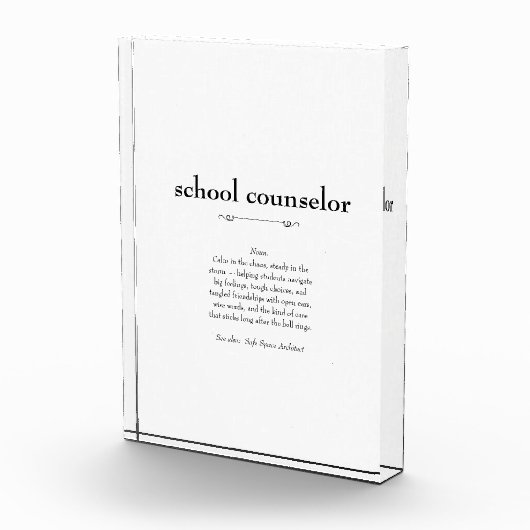 School Counselor Definitie Waardering Gift Fotoblokken (Rechts)
