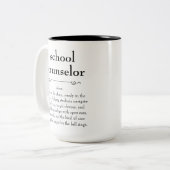 School Counselor Definitie Waardering Gift Tweekleurige Koffiemok (Voorkant links)