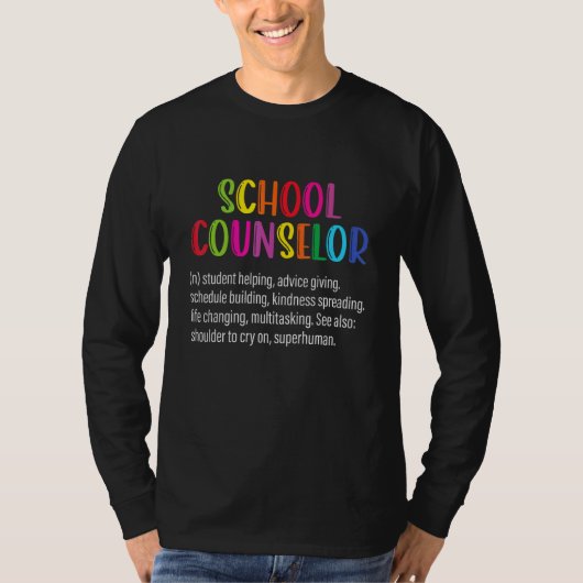 School Counselor Definition Funny Appreciation Cou T-shirt (Voorkant)