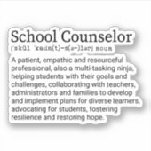 School Counselor Definition, School Counselor Gift Sticker (Voorkant)