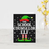 School Counselor Elf Funny Christmas Family Matchi Kaart (Gele Bloem)